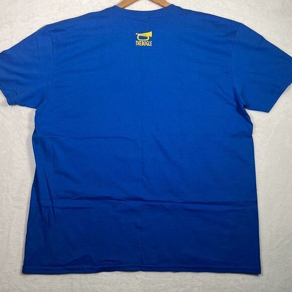 Andy Zaltzman The Bugle concert release short sleeve blue‎ T-shirt NWOT Men 2XL - Picture 5 of 5